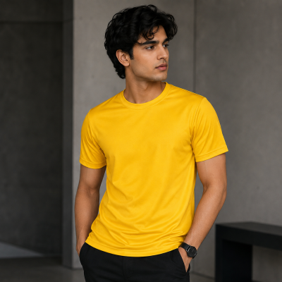 Premium Yellow Jersey T-Shirt – Lightweight & Breathable